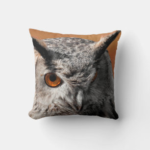 Owl Stare Throw Pillow