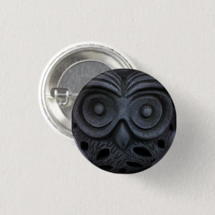 Owl Statue Pinback Button
