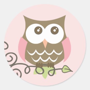 Owl Sticker by msimkin at Zazzle