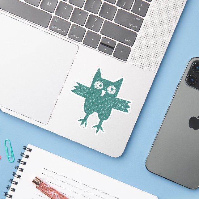 Owl Sticker (Laptop w/ iPhone)