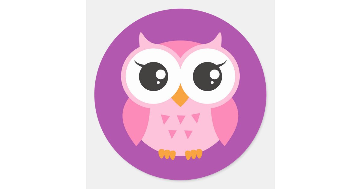 purple and pink owl