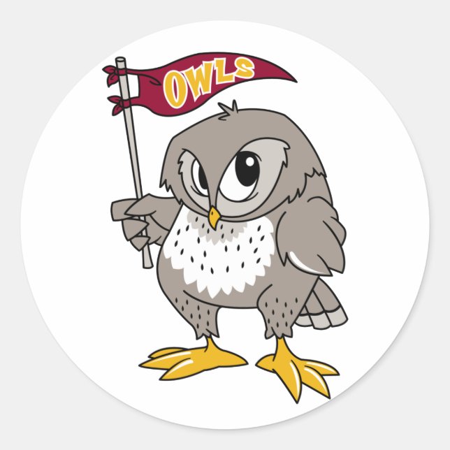 Owl Supporter Classic Round Sticker (Front)