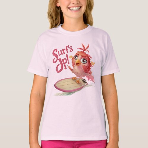 Owl Surfboard Surfs Up  T_Shirt