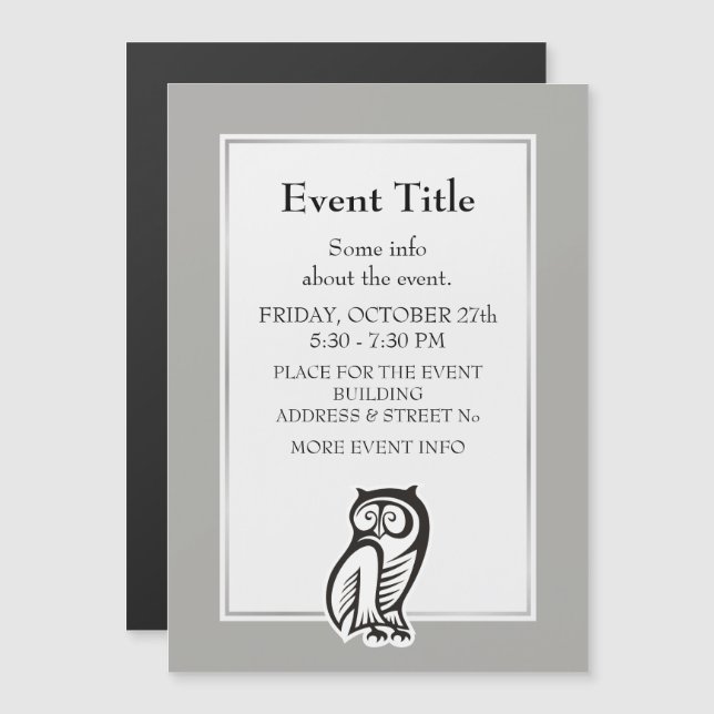 Owl Symbol Black (Front/Back)