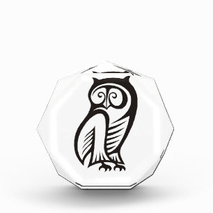 Owl Symbol Black Acrylic Award