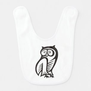 Owl Symbol Black Bib