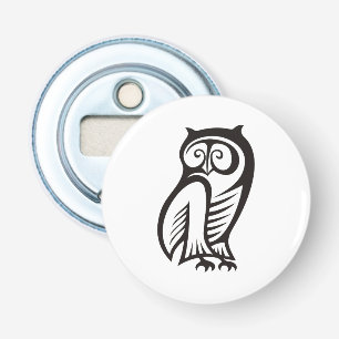 Owl Symbol Black Bottle Opener