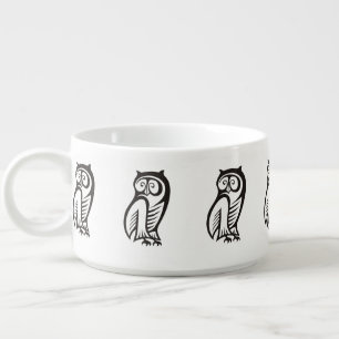 Owl Symbol Black Bowl