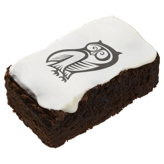 Owl Symbol Black Brownie (Angled)