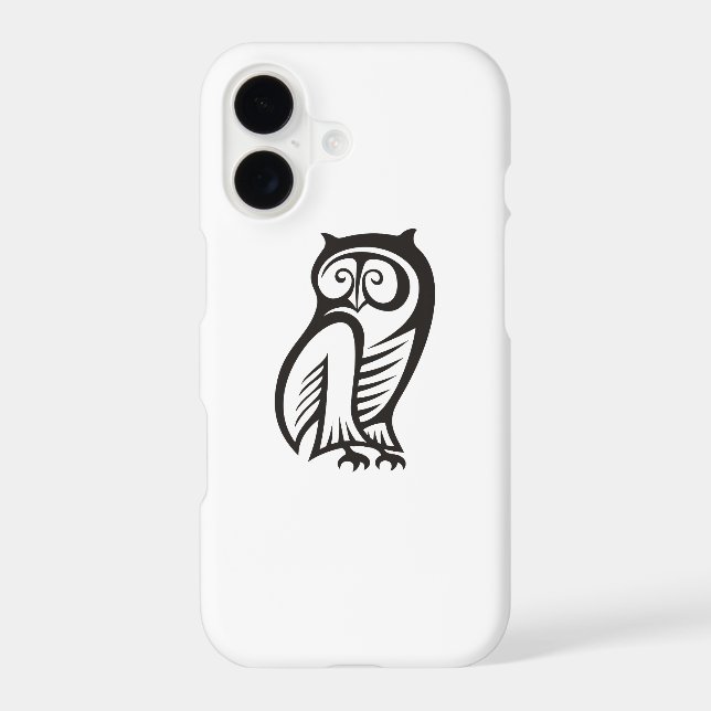 Owl Symbol Black Case-Mate iPhone Case (Back)