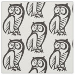 Owl Symbol Black Fabric