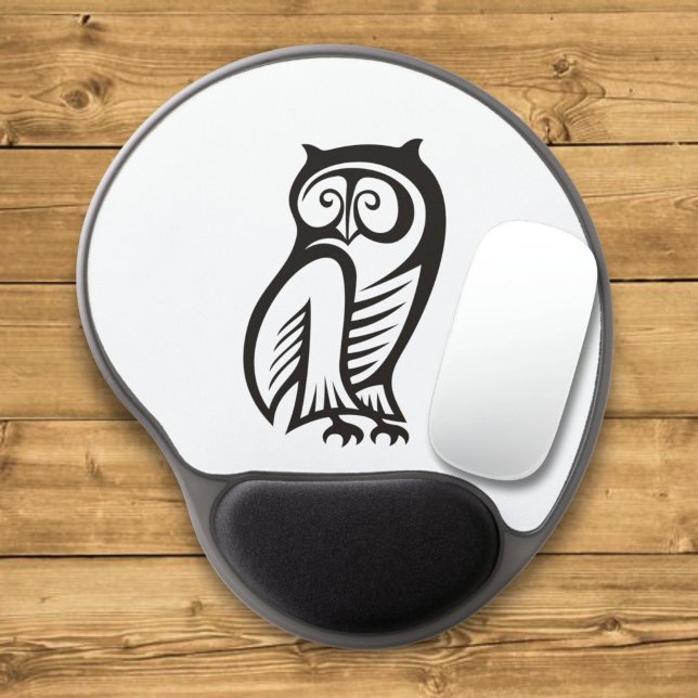 Owl Symbol Black Gel Mouse Pad (Creator Uploaded)