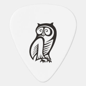 Owl Symbol Black Guitar Pick
