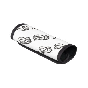 Owl Symbol Black Luggage Handle Wrap