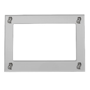 Owl Symbol Black Magnetic Photo Frame