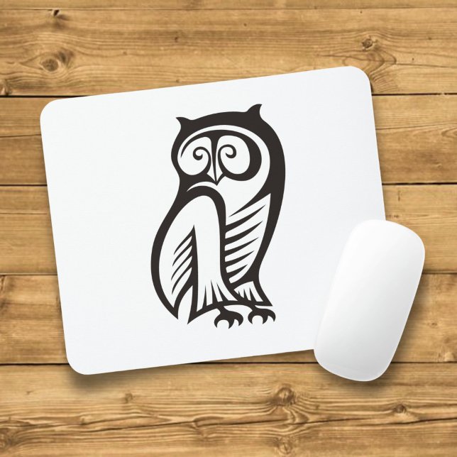 Owl Symbol Black Mouse Pad (Creator Uploaded)