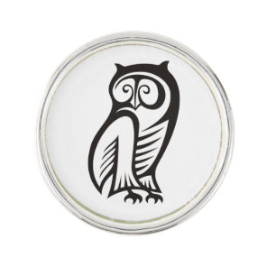Owl Symbol Black Pin
