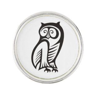 Owl Symbol Black Pin