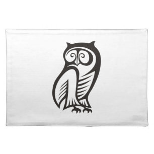 Owl Symbol Black Placemat
