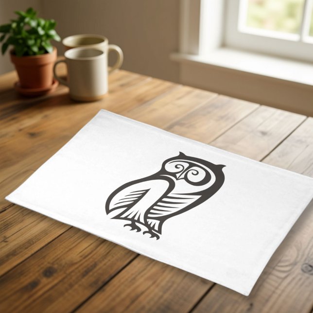 Owl Symbol Black Placemat (Creator Uploaded)