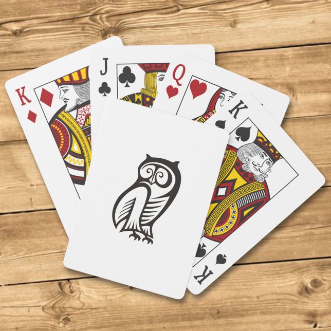 Owl Symbol Black Poker Cards (Creator Uploaded)