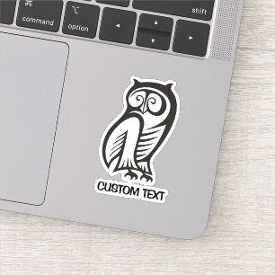Owl Symbol Black Sticker