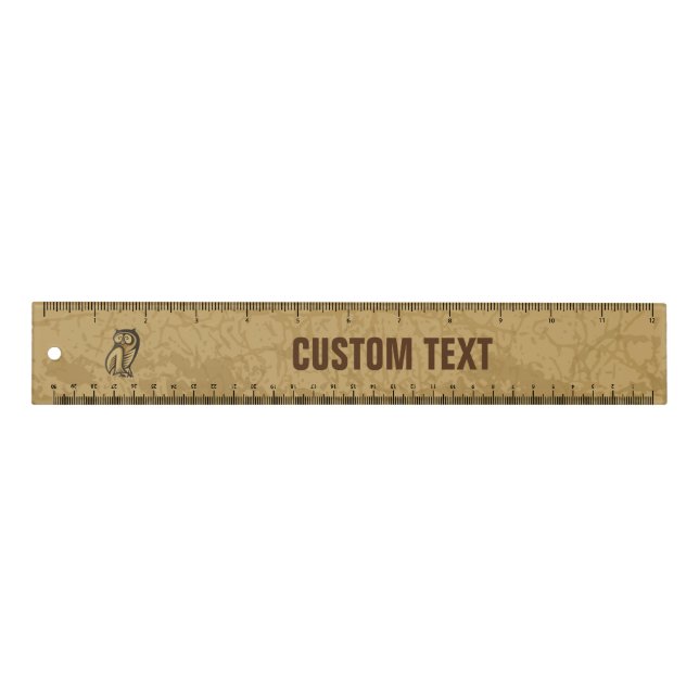 Owl Symbol Color 12 inch Ruler (Front)