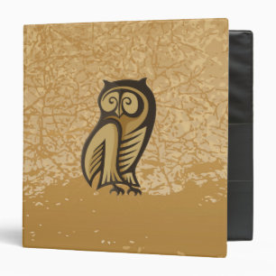 Owl Symbol Color 3 Ring Binder