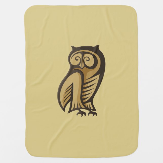 Owl Symbol Color Baby Blanket (Front)