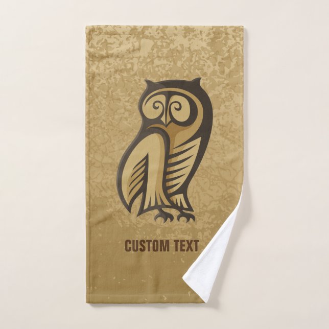 Owl Symbol Color Bath Towel Set (Hand Towel)