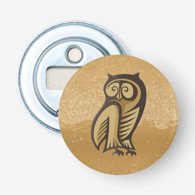 Owl Symbol Color Bottle Opener (Front)