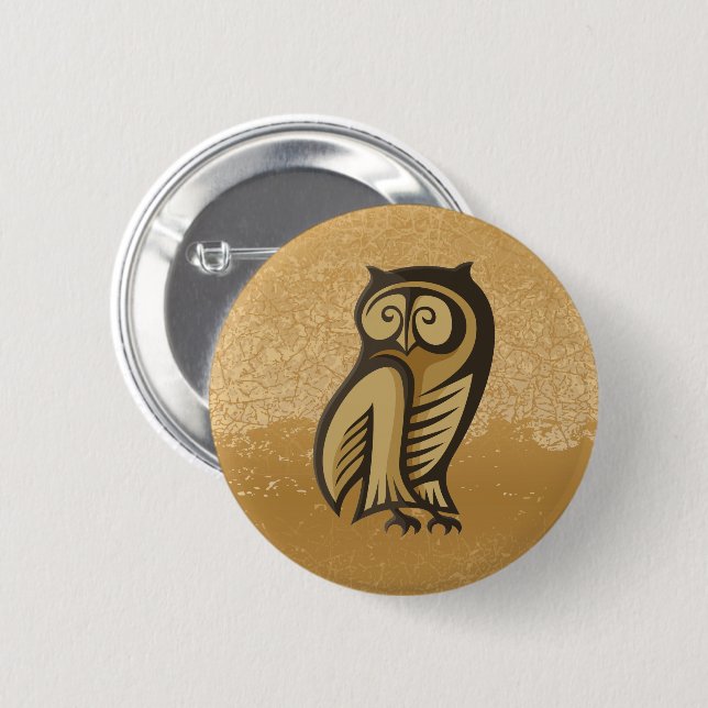 Owl Symbol Color Button (Front & Back)