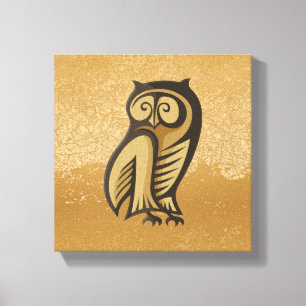Owl Symbol Color Canvas Print