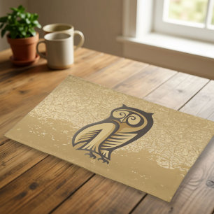 Owl Symbol Color Cloth Placemat