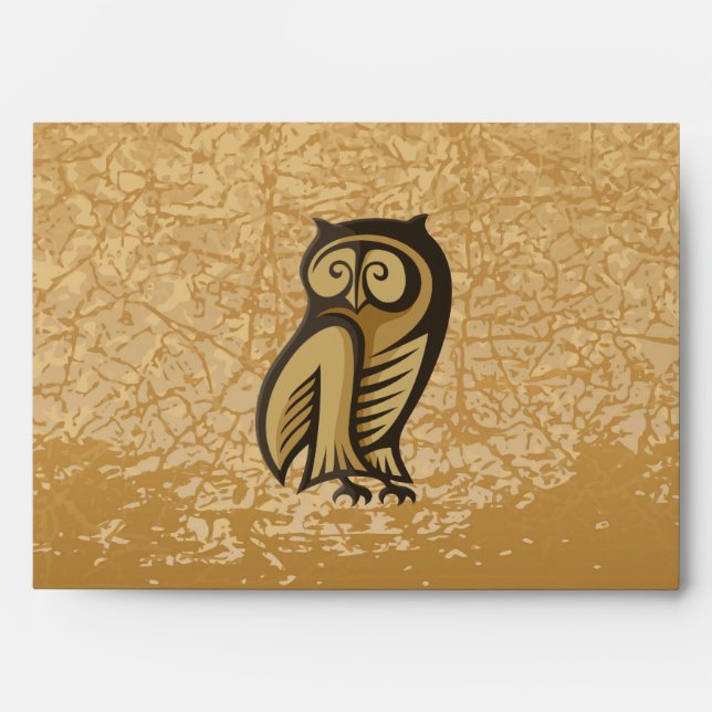 Owl Symbol Color Envelope (Front)