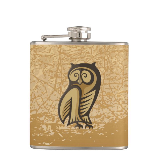 Owl Symbol Color Flask (Front)