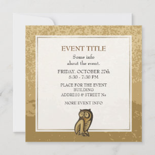 Owl Symbol Color Invitation