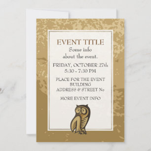 Owl Symbol Color Invitation