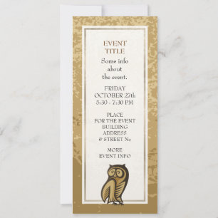 Owl Symbol Color Invitation
