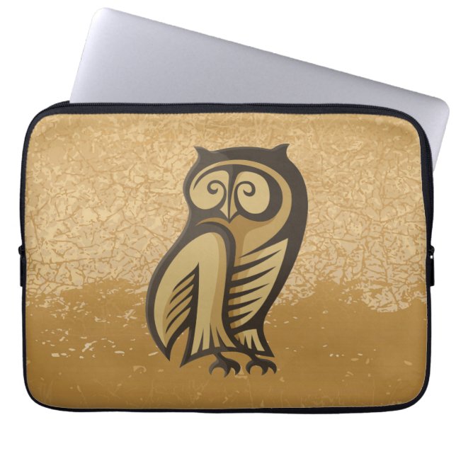 Owl Symbol Color Laptop Sleeve (Front)