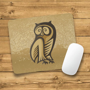 Owl Symbol Color Mouse Pad