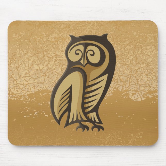 Owl Symbol Color Mouse Pad (Front)