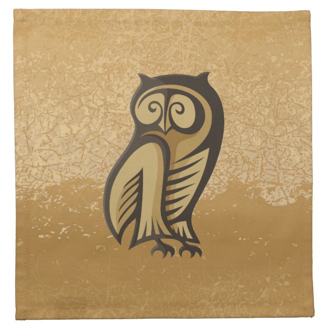Owl Symbol Color Napkin (Front)