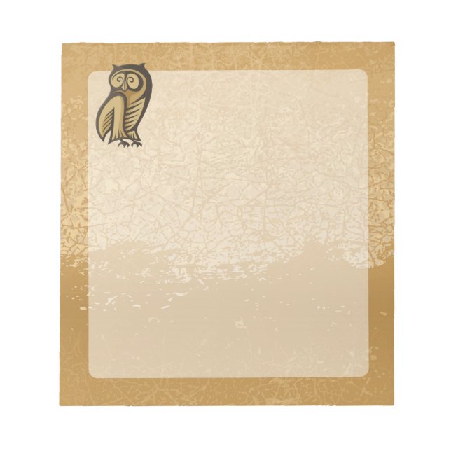 Owl Symbol Color Notepad (Front)