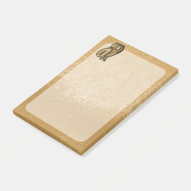 Owl Symbol Color Post-it Notes (Angled)