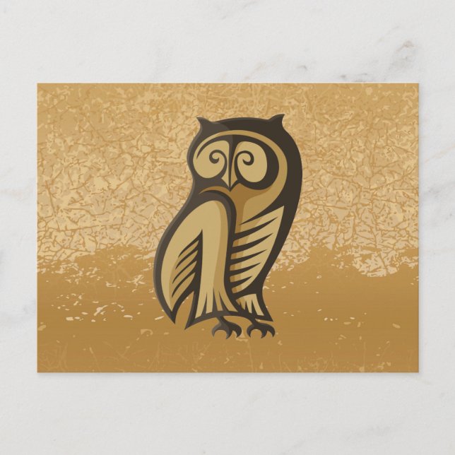 Owl Symbol Color Postcard (Front)