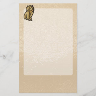 Owl Symbol Color Stationery