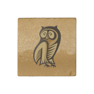 Owl Symbol Color Stone Magnet