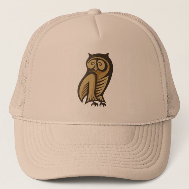 Owl Symbol Color Trucker Hat (Front)