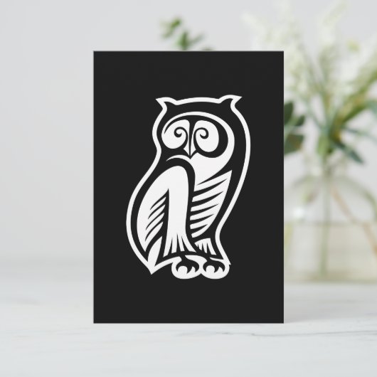 Owl Symbol White (Standing Front)